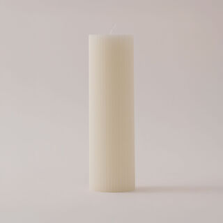 Homez soya wax simple candle, white 7*7*20cm