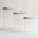 Pentola 3pcs plastic food storage container 1.25L, 2.9L, 5.3L image number 0