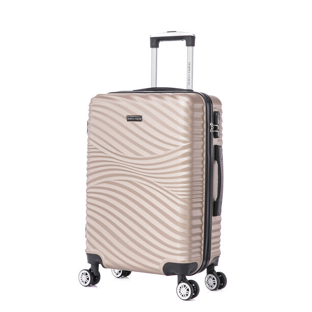 Travel vision durable ABS 4 pcs luggage set, champagne image number 1