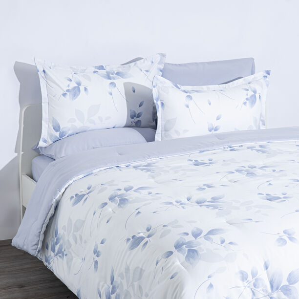 Cottage 6pcs pretty leaves microfiber comforter king size set , 240*220cm image number 0