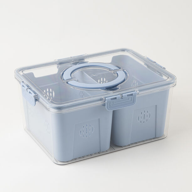 Alberto Blue PET Food Container with 2 Compartments 31*24*14.5 Cm image number 0