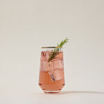 Set Of 4 Clear Ribbed Tumbler With Gold Rim image number 0