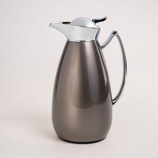 Dallety Steel Flask Italian Brown/Chrome 1 Liter