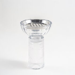 هومز مبخرة عود زجاج مضلعة 19*19*30سم، شفافة