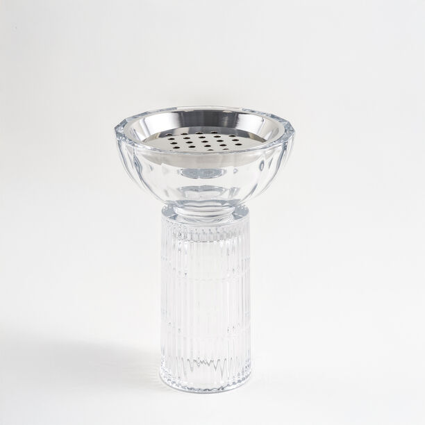 هومز مبخرة عود زجاج مضلعة 19*19*30سم، شفافة image number 1