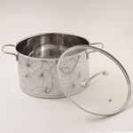 Alberto stainless steel 9pcs pot set with glass covers image number 3