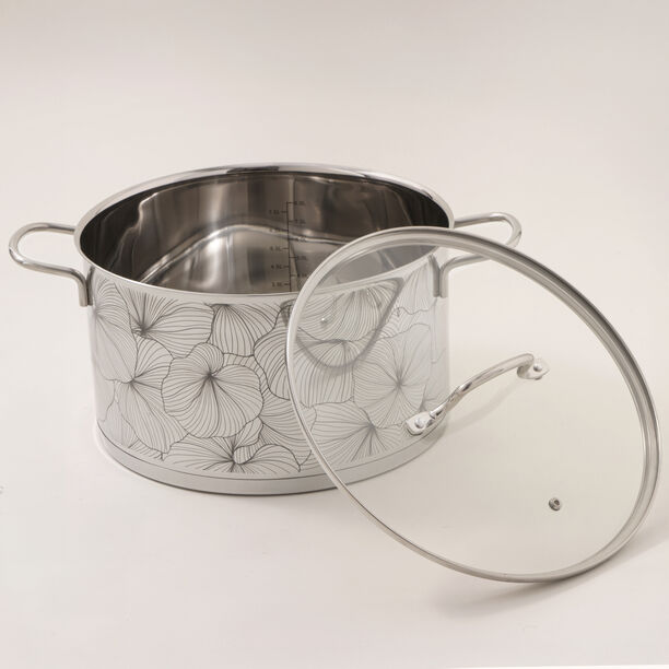 Alberto stainless steel 9pcs pot set with glass covers image number 3