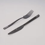 لاميسا طقم ملاعق مائدة بنقشة ليزر، أسود، 16 قطعة image number 1