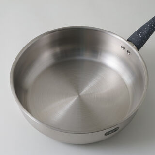 Alberto stainless steel ftypan with lid 30*8.5cm 6.0L, silver