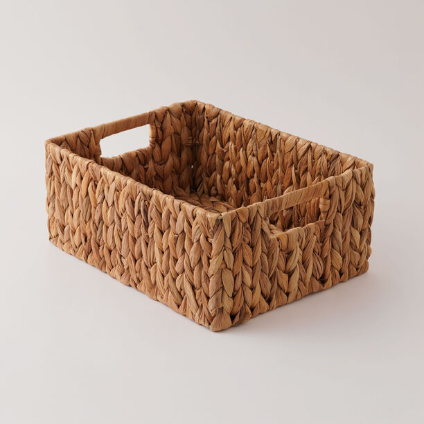 Homez Rectangular Rattan Storage Basket 36*27*15 Cm image number 1