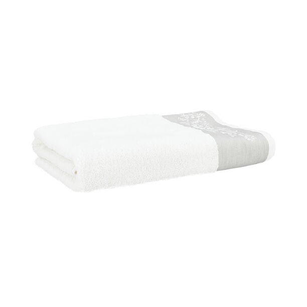 Elite Embroidered Border Bath Towel White 100% Cotton 70*140 cm image number 1