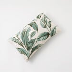 Boutique Blanche rectangular cotton pillow with leaves embroidery, green 45*35*15cm image number 1