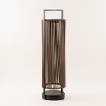 Homez metal stucco lantern 18*16.5*60cm, black and brown image number 1