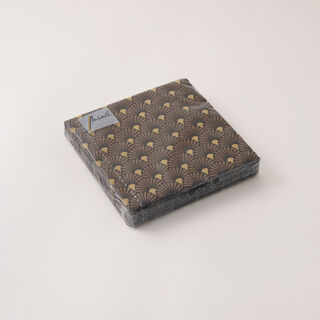 Ambiente serving paper napinks 25*25cm black color, 21pcs