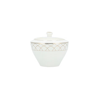 La Mesa metalic beige bone porcelain dinner set 85 pcs