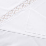 Boutique Blanche Geo Embroidered Duvet Cover Set 100% Cotton 300Tc Champagne 240*200 Cm image number 2