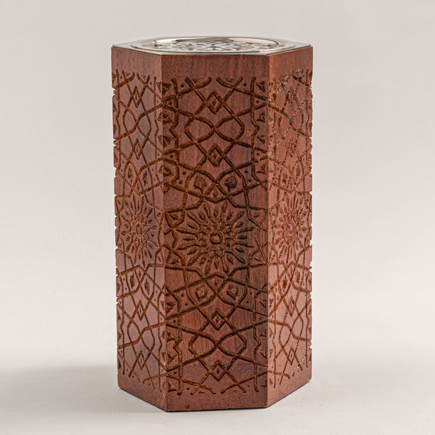 Bahja collection wood oud burner 10*10*20 cm image number 0