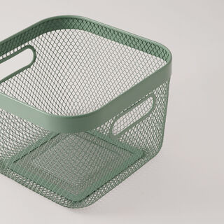 البرتو سلة فواكه معدنية، أخضر 42*32*16.7 سم