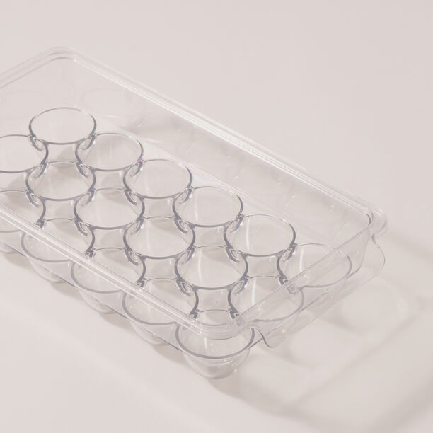 Alberto 18 Slot Fridge Egg Tray With Cover 33.5*17.6*7.6Cm image number 2