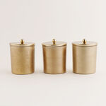 Alberto stainless steel 3pcs canister set 12*12*14cm, gold image number 0