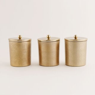 Alberto stainless steel 3pcs canister set 12*12*14cm, gold