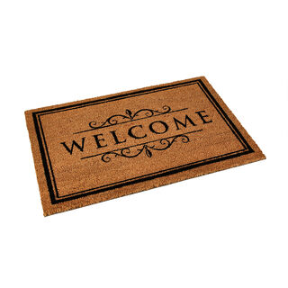 Pvc Backed Coir Mat Natural Painted