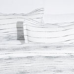 Cottage 6pcs stripes white queen comforter set, 200*240cm image number 5