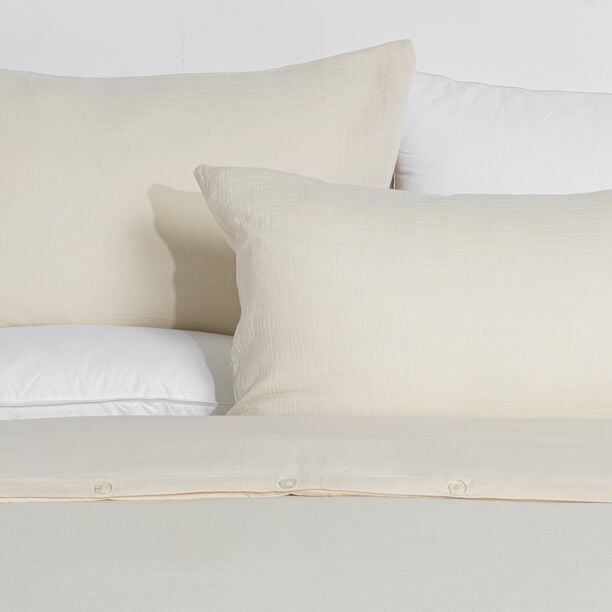 Boutique blanche cotton duvet set of 3pcs, beige, 220*260cm image number 2