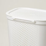 Cottage laundry hamper 58L, white image number 3