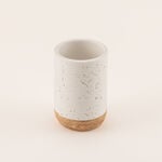 Homez White Polyresin Bathroom Tumbler, 7*7*11 Cm image number 0