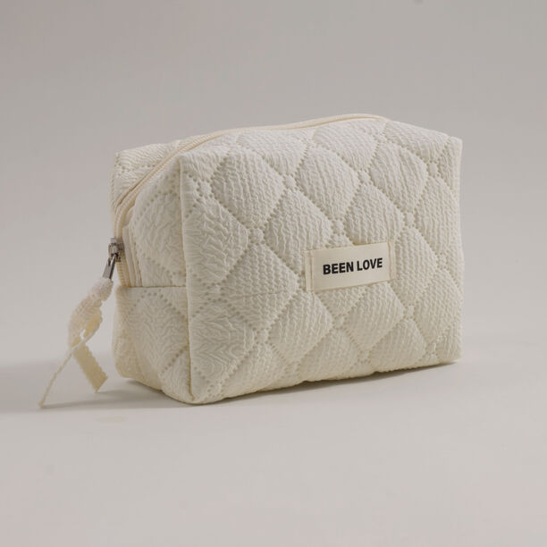 بنتولا حقيبة تخزين مكياج قماشية 16.5*8*13.5سم، أبيض image number 1