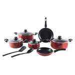 Alberto Non Stick Cookware Set 12 Pieces Red Color image number 0