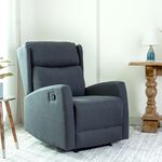 Verona manual recliner chair from Home Canvas, dark grey image number 0