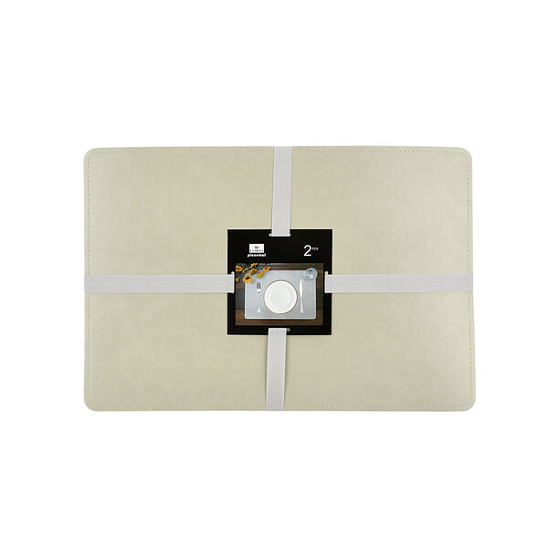 La Mesa beige plastic plate mat set 2 pcs 45*30cm image number 1