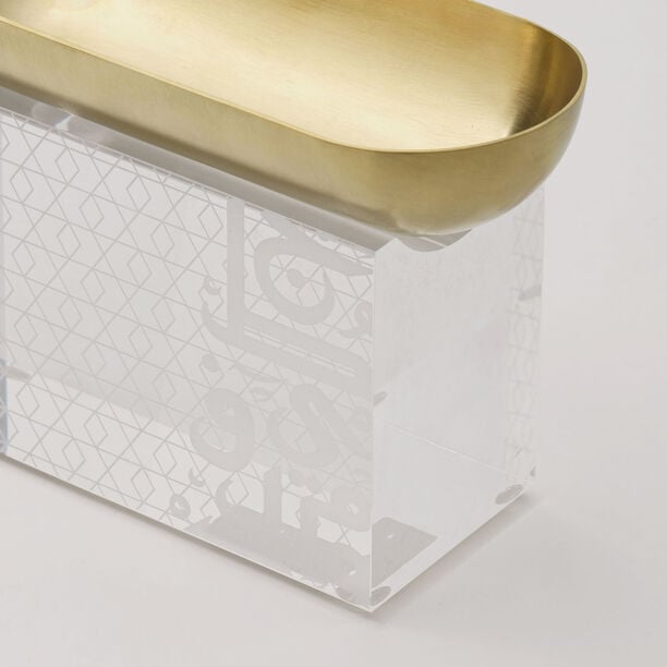 Luster Collection La Mesa Serving Platter Stainless Steel & Acrylic, Medium image number 3