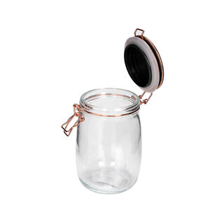 Alberto Glass Storage Jar With Metal Clip Lid 1700Ml