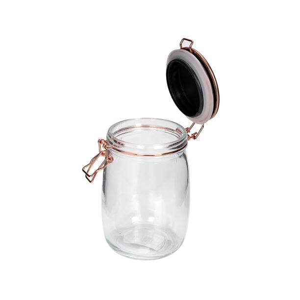 Alberto Glass Storage Jar With Metal Clip Lid 1700Ml image number 1