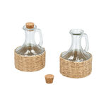 Alberto glass oil & vinegar with basket set 2pcs image number 1