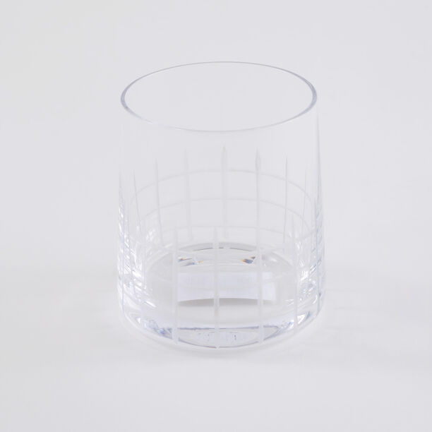 La Mesa 4 Pcs Tumbler Glass Set, Clear With Cutting Line 8*8*8.5 Cm image number 2
