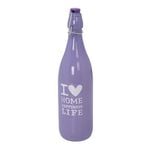 Alberto Glass Bottle Color Painted With Plastic Clip Lid Purple image number 0