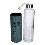 Alberto Glass Bottle With Linen Cover Green Color V:600Ml image number 1