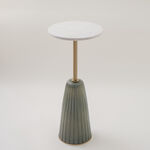 Homez marble side table 30*64cm, green image number 0