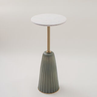 Homez marble side table 30*64cm, green