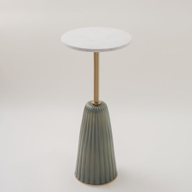 Homez marble side table 30*64cm, green image number 0