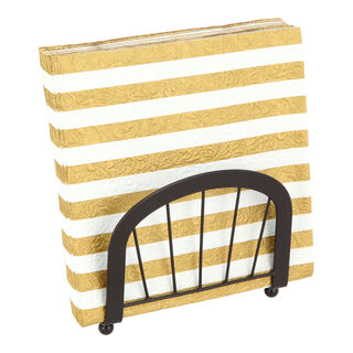 Ambiente Elegance Serving Paper Napkins Gold & White Stripes
