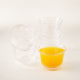 Dallaty Clear Glass Arabic Coffee Cups, 6 Pieces
