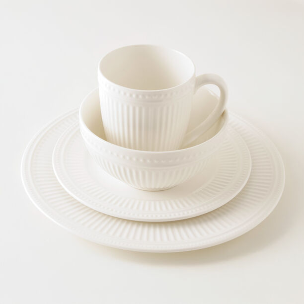 لا ميسا طقم سفرة 16 قطعة أبيض بملمس ناعم image number 6