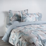 Cottage microfiber teal geo 6pc full comforter set, 160*240cm image number 0