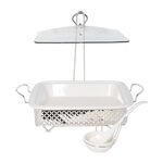 La Mesa Square Food Warmer With Hanger Silver 14" image number 1