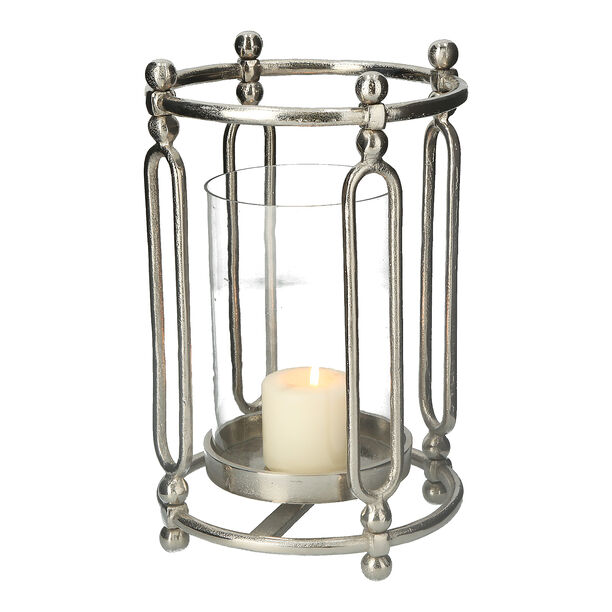 CANDLE HOLDER SILVER 23x36CM image number 1